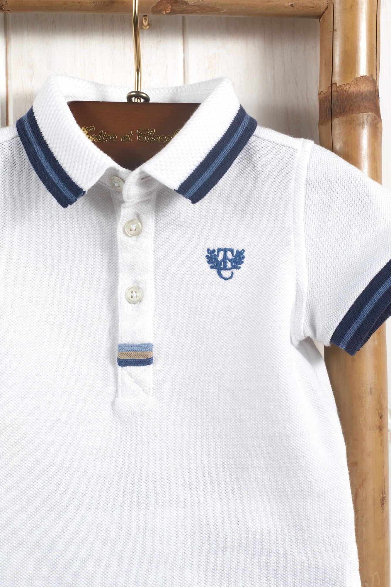 Polo - Coton Blanc monogramme TC