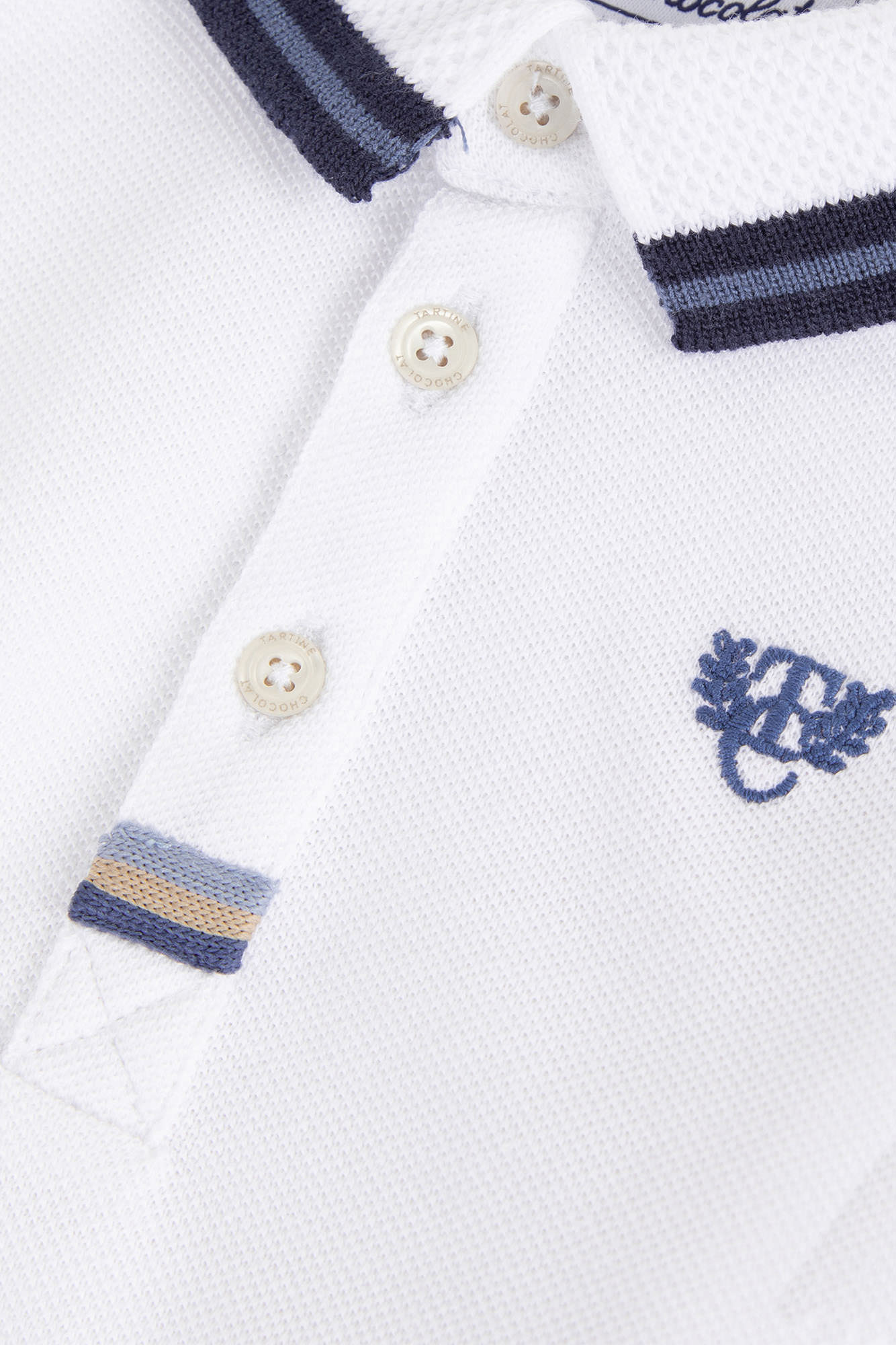 Polo - Coton Blanc monogramme TC – Image 3