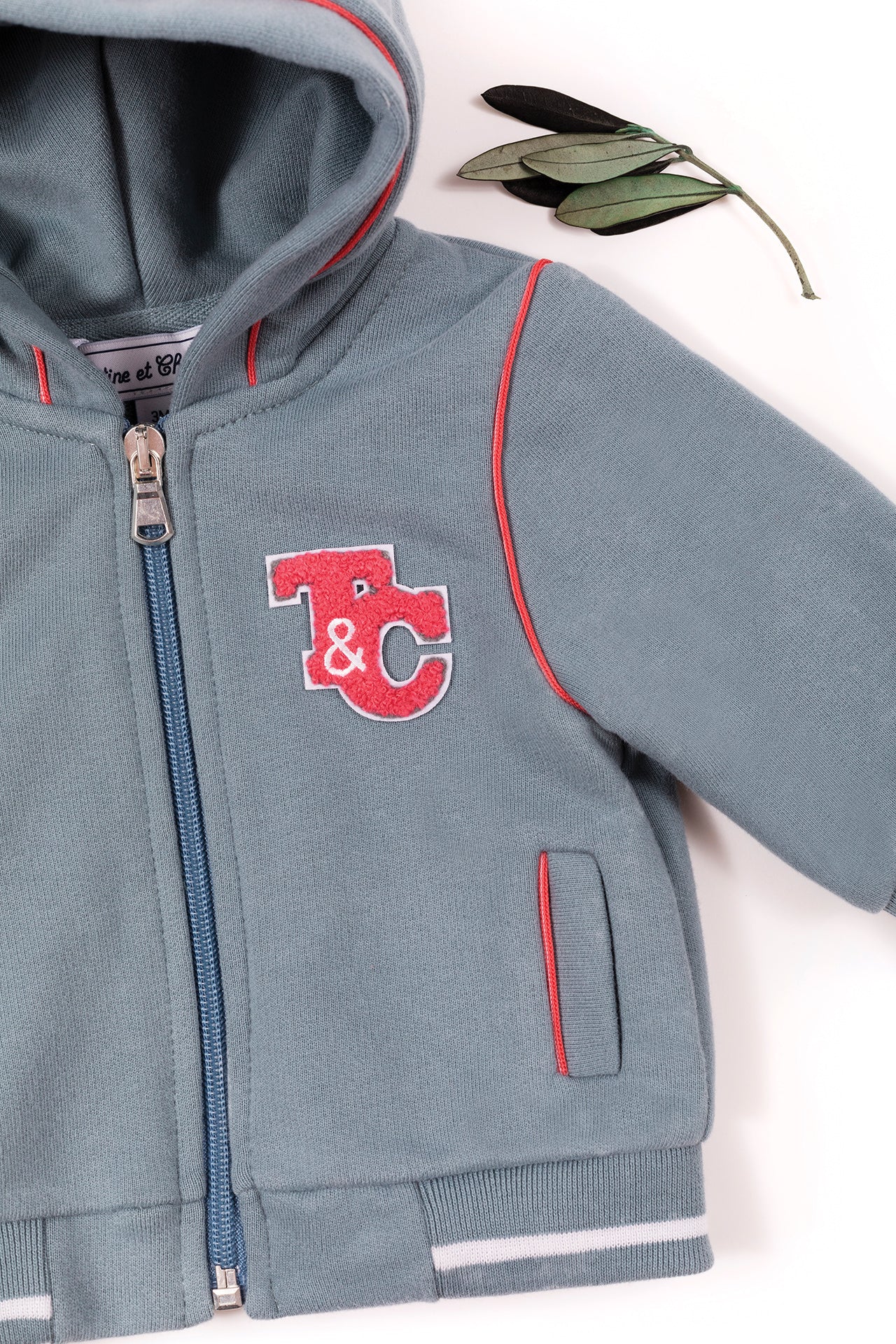 Gilet - Vert de gris molleton – Image 4