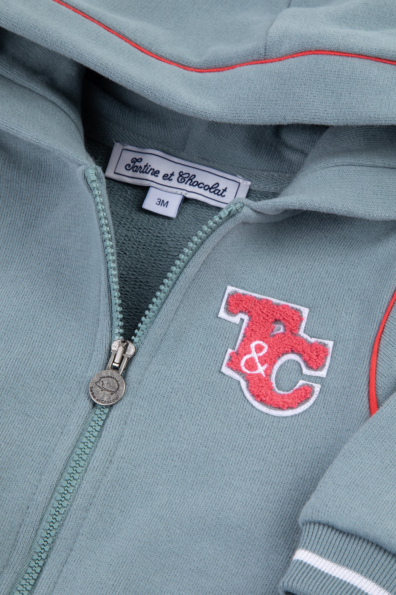 Gilet - Vert de gris molleton – Image 3