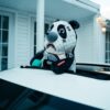 Sprayground Backpack MONEY BEAR TEDDY BEAR BACKPACK PANDA PANDA PANDA Multicolor – Image 4