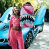 Sprayground Backpack PASTEL DELIGHT DLX BACKPACK SHARK Fuchsia – Image 2