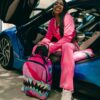 Sprayground Backpack PASTEL DELIGHT DLX BACKPACK SHARK Fuchsia – Image 4