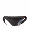 Sprayground Waist bag SHARKS IN PARIS GLOW SAVVY CROSSBODY Black – Image 3