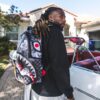 Sprayground Backpack SHARKS IN PARIS NIGHTFALL BACKPACK (DLXV) Black – Image 4