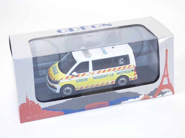 VW Transporter T6 " SAMU 28 Eure et Loire Nogent le Rotrou " 1/43 ODEON ODEON088